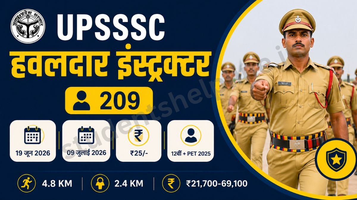 UPSSSC Havaldar Instructor Recruitment 2026: होमगार्ड विभाग में हवलदार इंस्ट्रक्टर की भर्ती, 209 पदों के लिए नोटिफिकेशन जारी