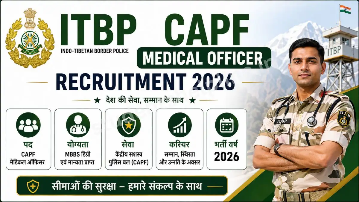 ITBP CAPF Medical Officer Recruitment 2026: सीएपीएफ में मेडिकल ऑफिसर के 282 पदों पर निकली भर्ती, देखें योग्यता, आयु सीमा और आवेदन प्रक्रिया